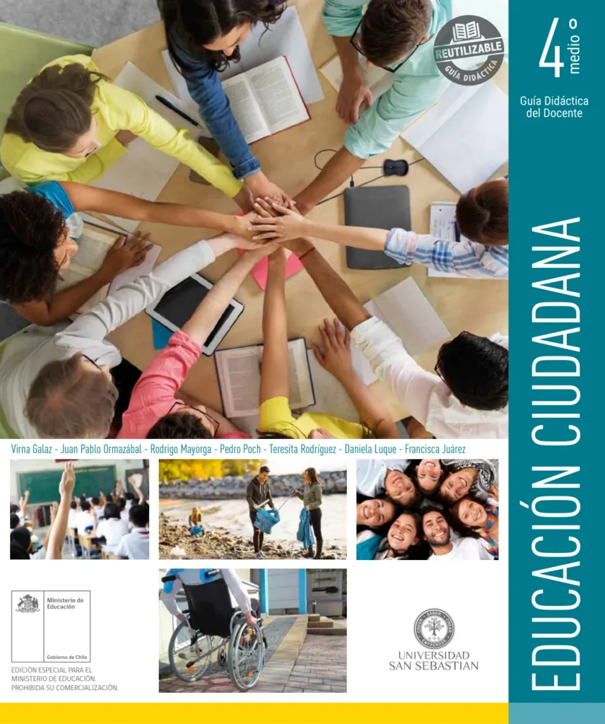 Educación Ciudadana 4to Medio - Guía Didáctica (MINEDUC) PDF 2 Portada Educación Ciudadana: Guía Didáctica 4to Medio MINEDUC PDF