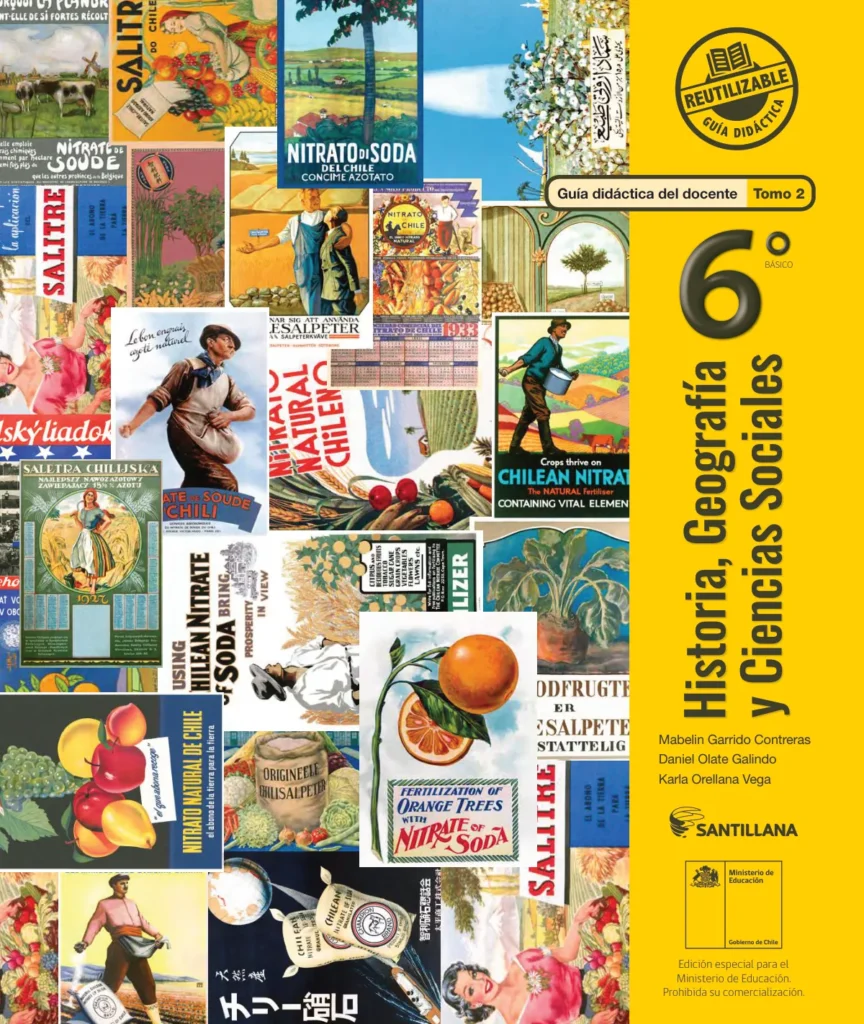 Historia, Geografía y Ciencias Sociales 6to Básico - Guía Didáctica Tomo 2 (MINEDUC) PDF 2 Portada Historia, Geografía y Ciencias Sociales: Guía Didáctica (Tomo 2) 6to Básico MINEDUC PDF