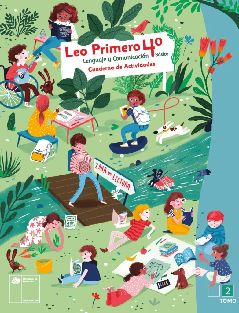 Leo Primero 4to Básico - Cuaderno de Actividades Tomo 2 (MINEDUC) PDF 2 Portada Leo Primero: Cuaderno de Actividades (Tomo 2) 4to Básico MINEDUC PDF