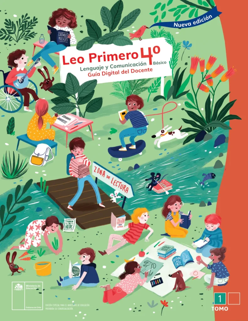 Leo Primero 4to Básico - Guía Didáctica Tomo 1 (MINEDUC) PDF 2 Portada Leo Primero: Guía Didáctica (Tomo 1) 4to Básico MINEDUC PDF